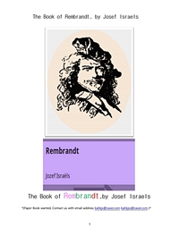 렘브란트 네덜란드화가 (The Book of Rembrandt, by Josef Israels) (커버이미지)