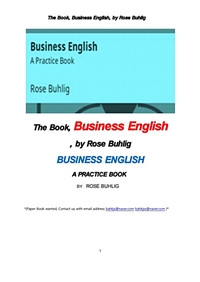 비지니스 영어 (The Book, Business English, by Rose Buhlig) (커버이미지)